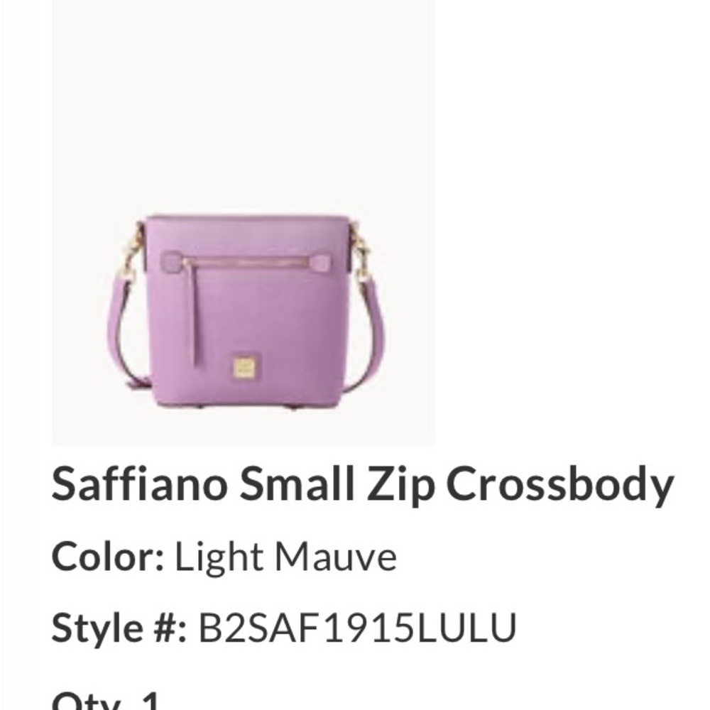 Dooney and Burke saffiano small zip crossbody. Brand new in box!